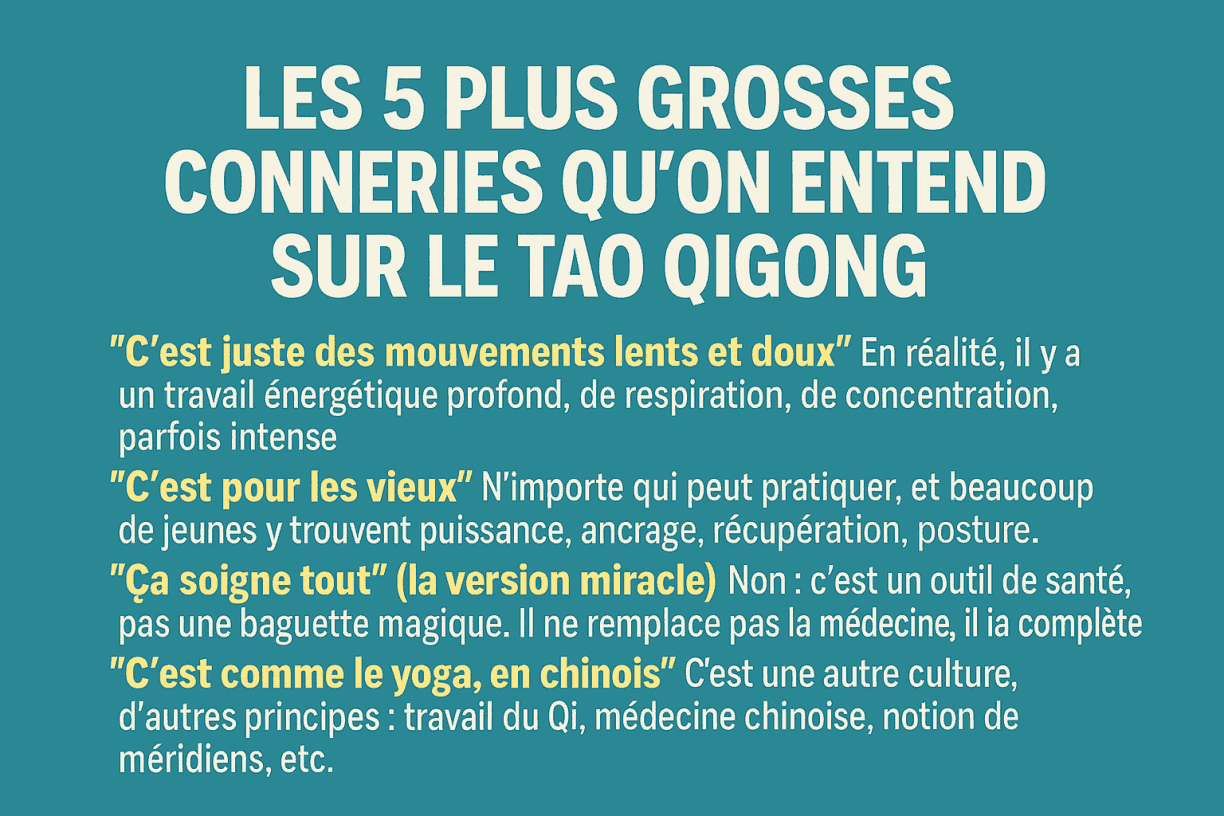 Les 5 plus grosses erreurs qu’on entent sur le tao Qi gong
